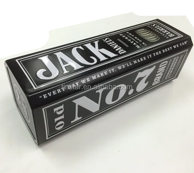 Quality whisky metal tin can bourbon wine tin box manufacturer