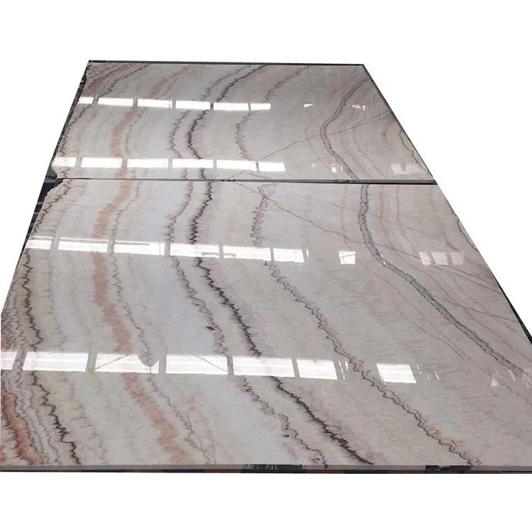 Book Matched Marble Wall Cladding pink Transparent Natural rainbow Onyx