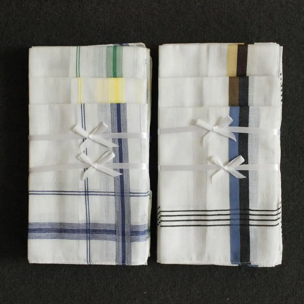yiwu market wholesale stripe handkerchief polyester