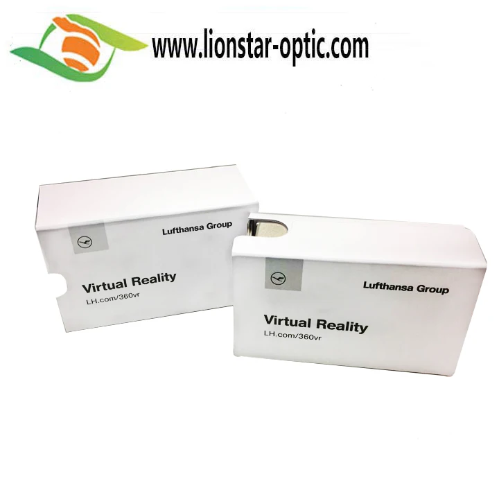 VR Cardboard White And Brown Vr Virtual Reality Viewer 3D Vr Video Glasses Blue Film