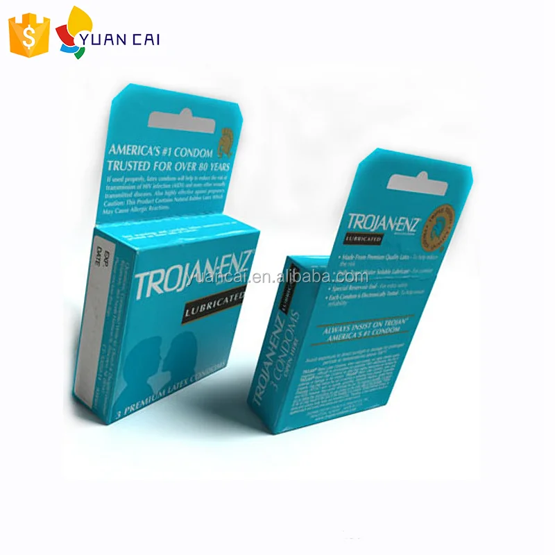 China hanger paper custom condom box with logo printing