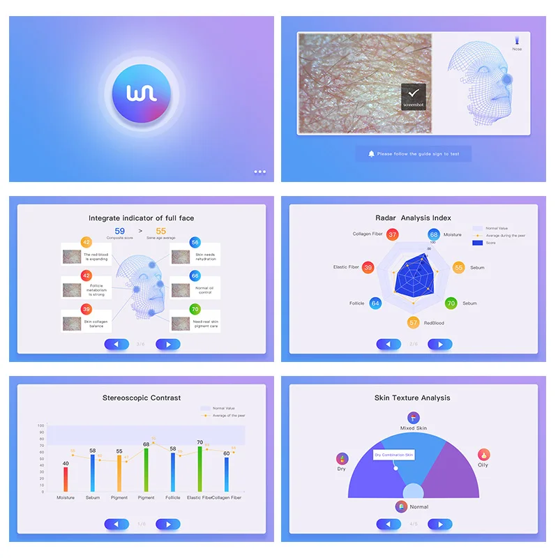 Portable skin analyzer machine skin analyzer analysis skin analyzer camera