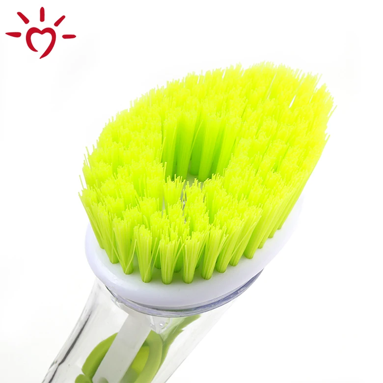 Kitchen scrubber soap dispensing kitchen sink cleaning brush for scrubbing pots pans dishes with 2 refill  dish-washing brush