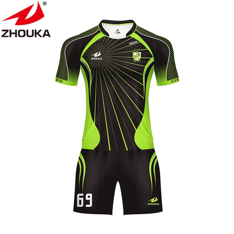 Best quality green soccer uniform football soccer shirts jersey sublimation soccer custom uniforms