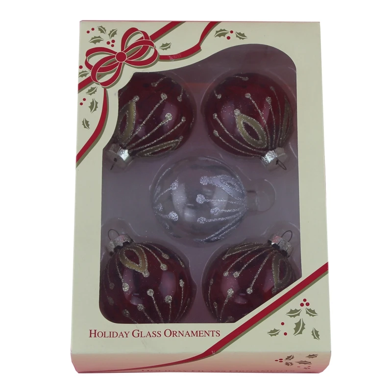 
Wholesale hanging baubles glass christmas ball sets for christmas decorations 