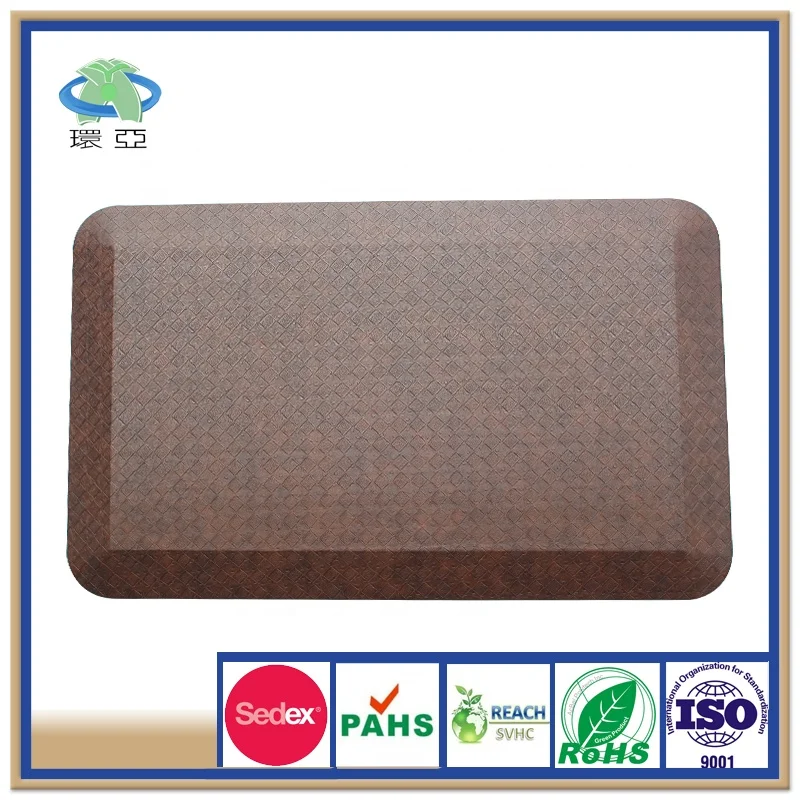 Пользовательский логотип 100% ПУ пена против усталости Комфортный коврик нескользящий кухонный пол водонепроницаемые домашние коврики