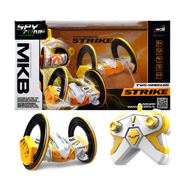 Remote Control Toy Two Wheels Double Side RC Stunt Car with LED Light