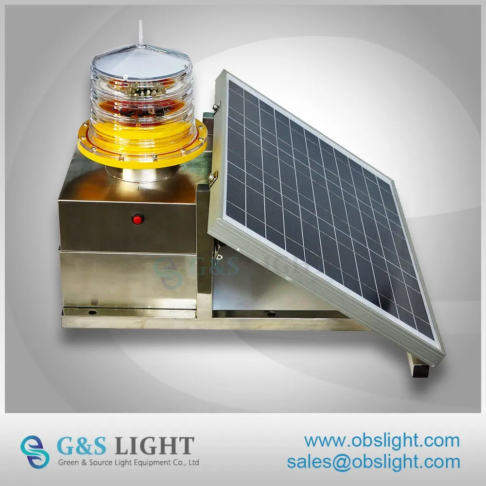 
LED medium intensity solar aviation obstruction light 