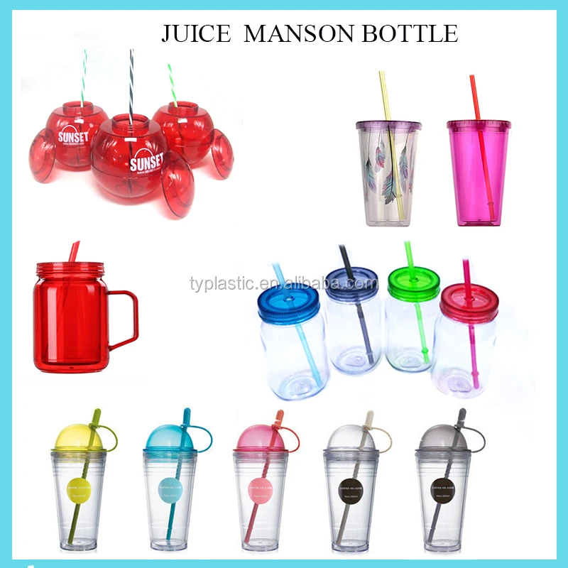 wholesale popular style plastic juice manson bottle for drinking water