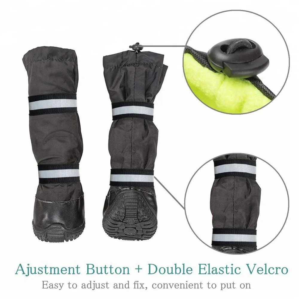 Long Legged Dog Shoes Waterproof Anti-Slip Boots For All Weather Suitable Pets Warming Shoes