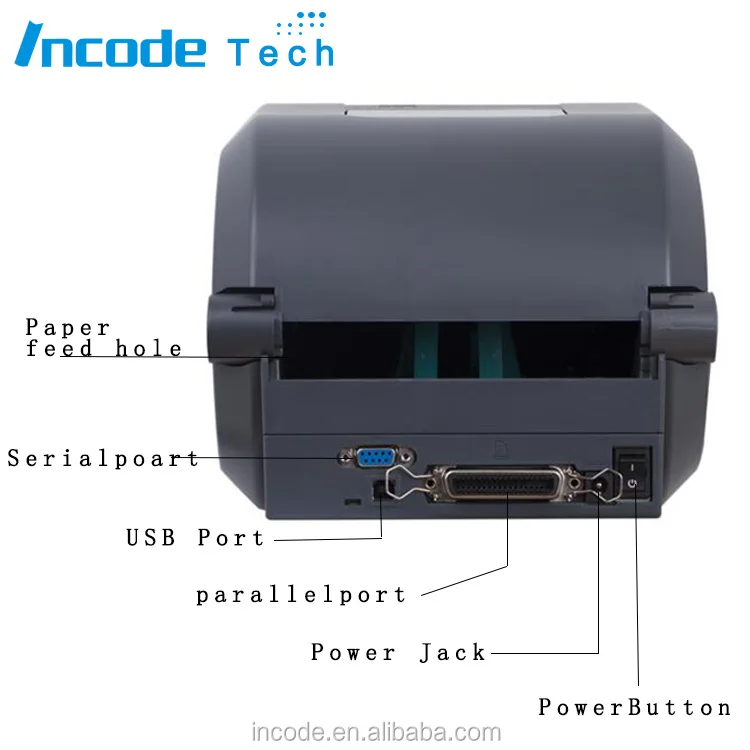 GT800/203 точек/дюйм Desktop термотрансферной ленты принтера, штрих-код этикетки термопринтер