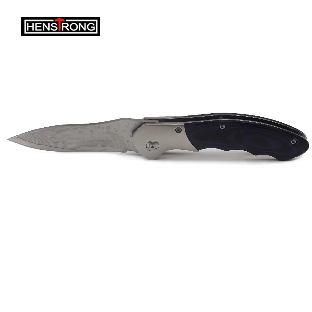 Выживание G10 Ручка OEM дамасский складной