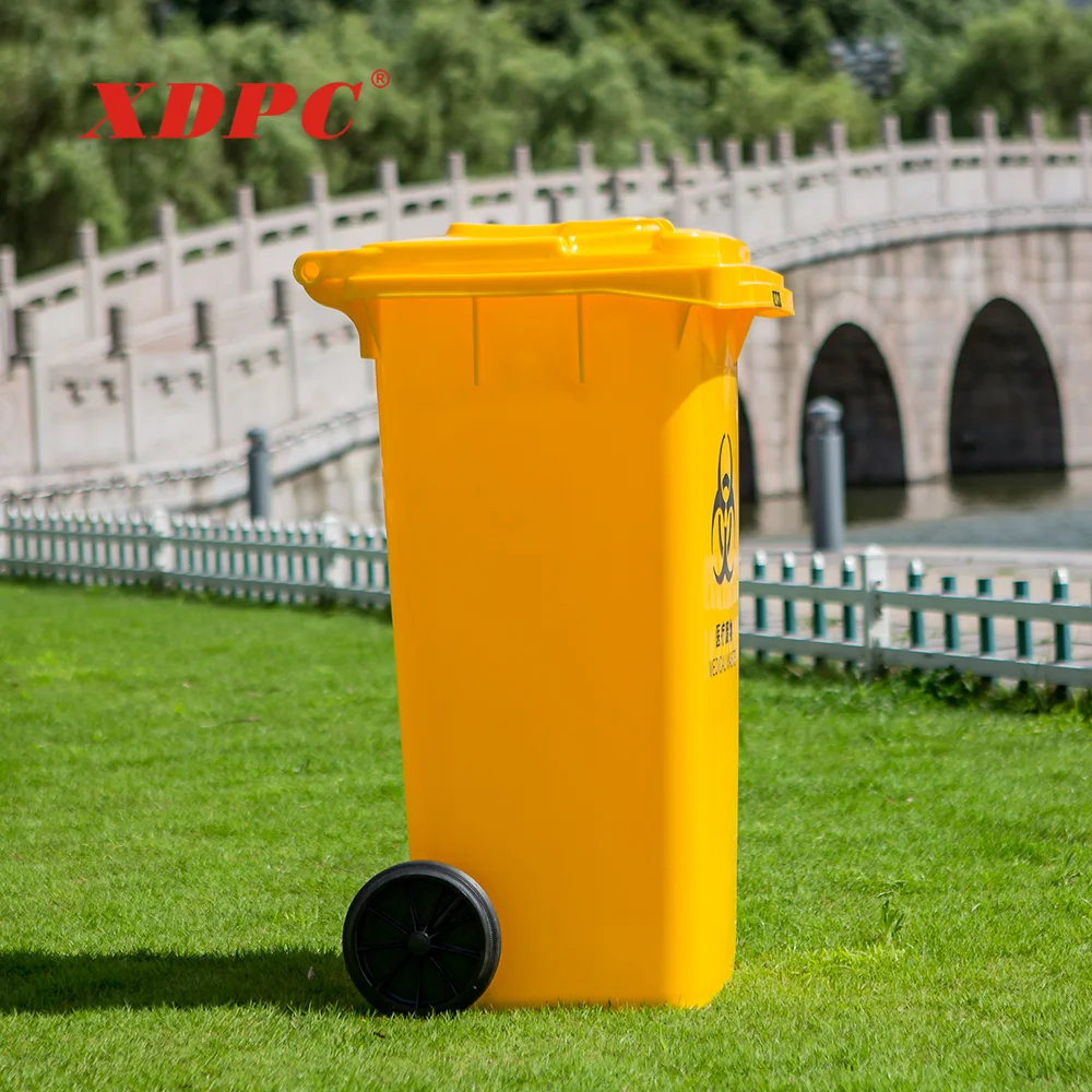 360 l 360 liter outdoor trash can wheelie medical garbag waste storage container bin plastic dustbin