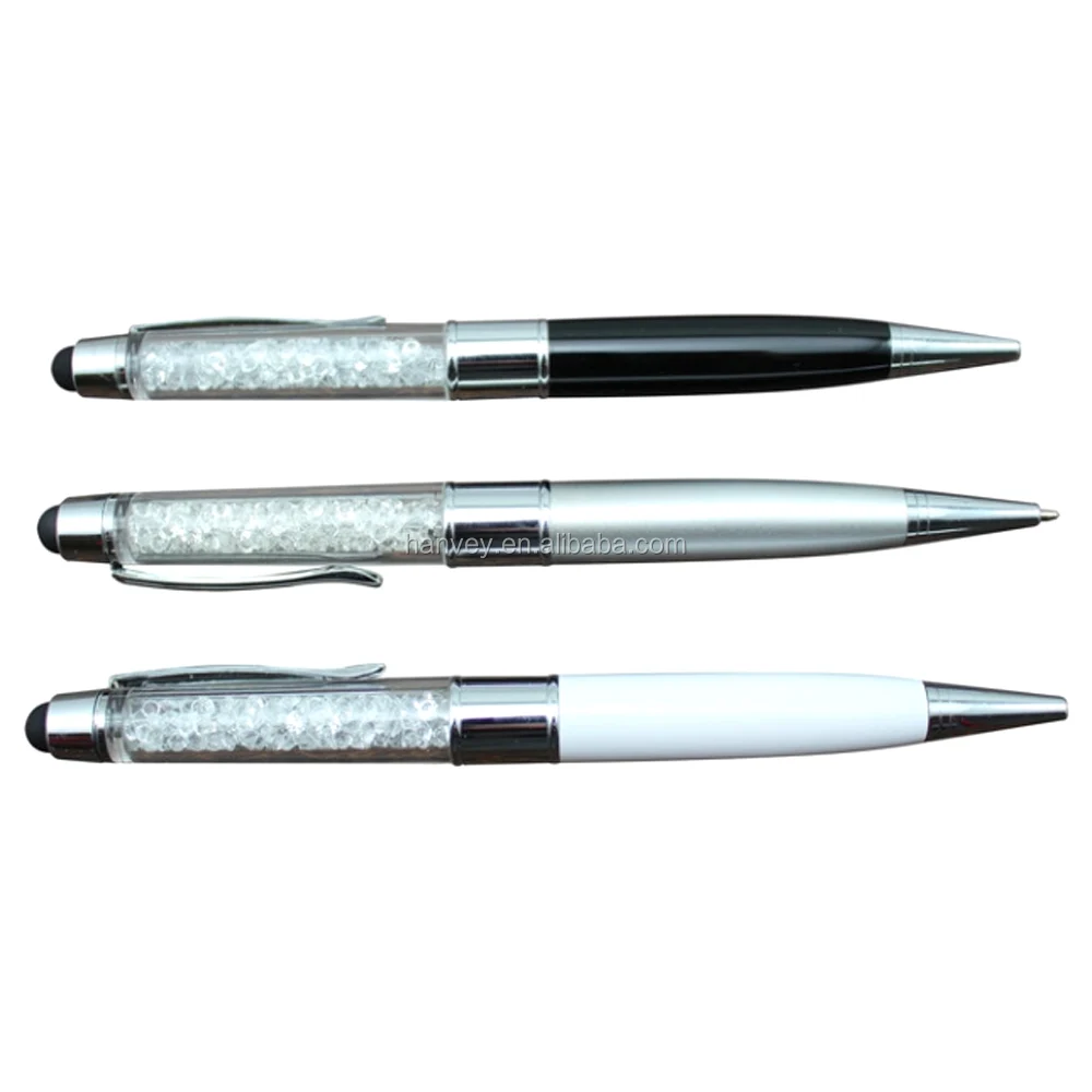  Цена по прейскуранту завода оптовая продажа дешёво акция изготовленный на заказ HV-718A 3in1 16gb U кристалл USB флэш-диск ручка с стилус для сенсорного экрана шариковая usb Стик