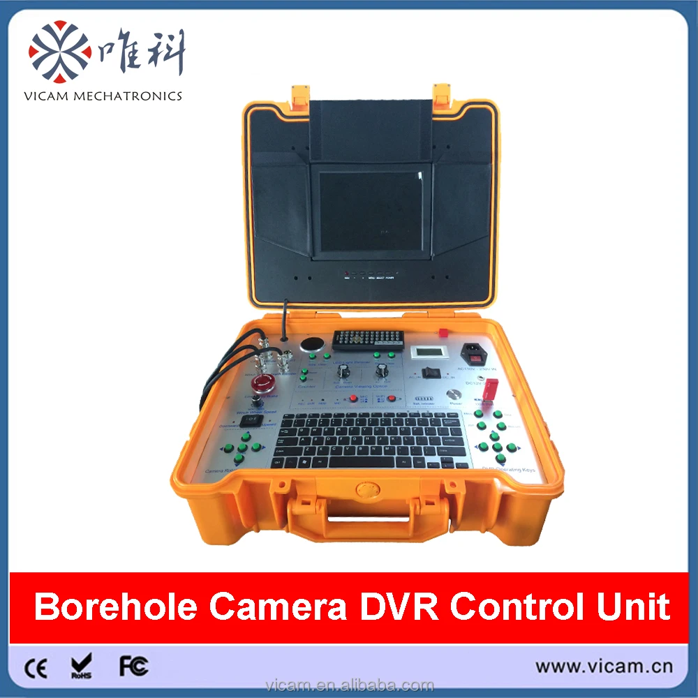 Vicam Mectronics V10-BCS borehole camera 500m cable dual borewell inspection camera