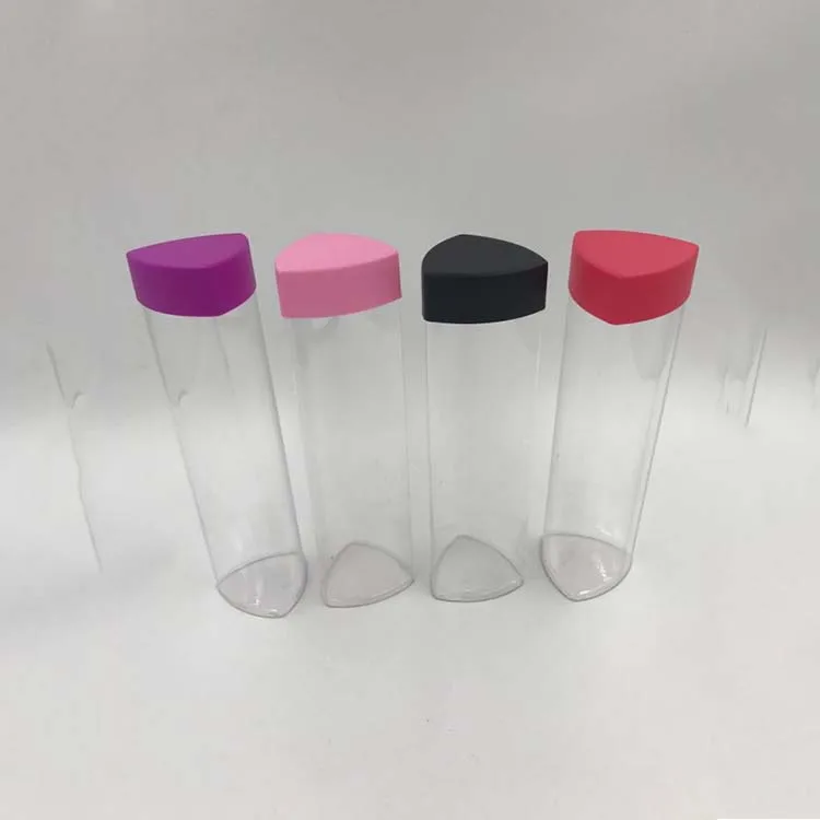 Multifunctional petg pvc clear triangle containers plastic tube packaging tube