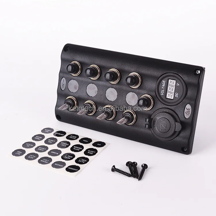 CE waterproof toggle rocker switch panel For 12V 24V Yacht Boat Marine