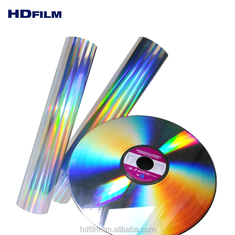 High Shininess Iridescent Holographic Film For Printing And Lamination