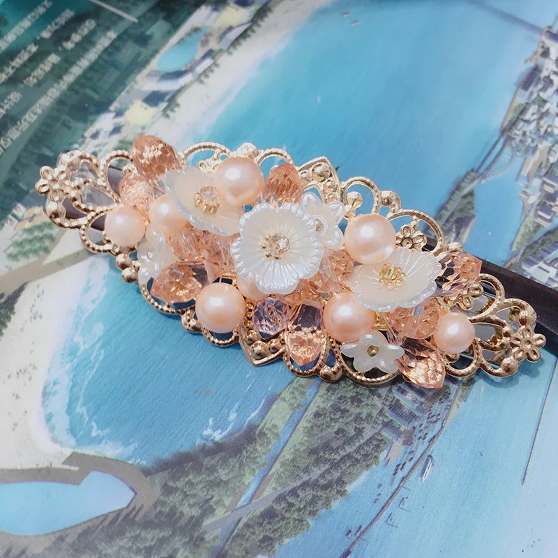 JX015 Huilin ювелирные изделия, Европейская мода, просто нежный жемчуг, ракушка, цветок, заколка для волос с белым жемчугом для девушек, женщин