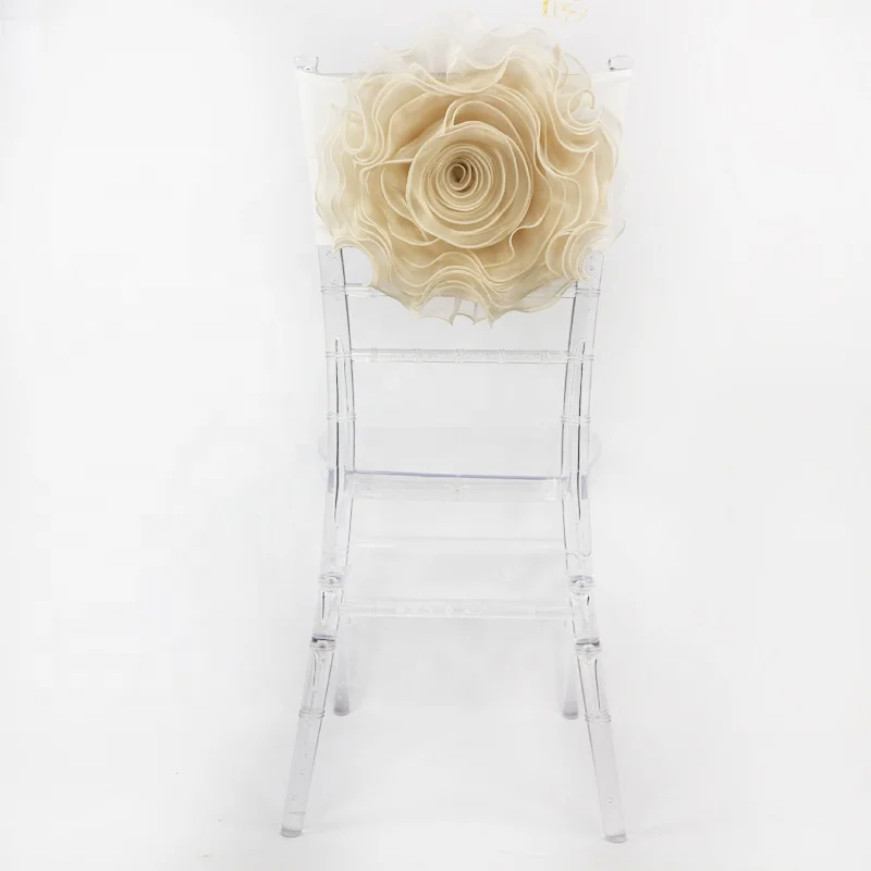 Luxury Elastic Tiffany Chair Cover Sash Wedding Flower Chair Sashes