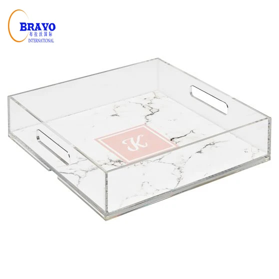 Customise Perspex serving trays  Clear Square Acrylic Tray