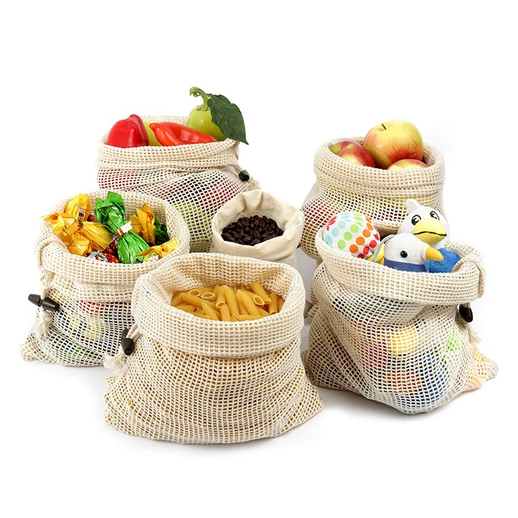 China Manufacturer Hot Sale Fashion Organic Canvas Cotton Mesh bag