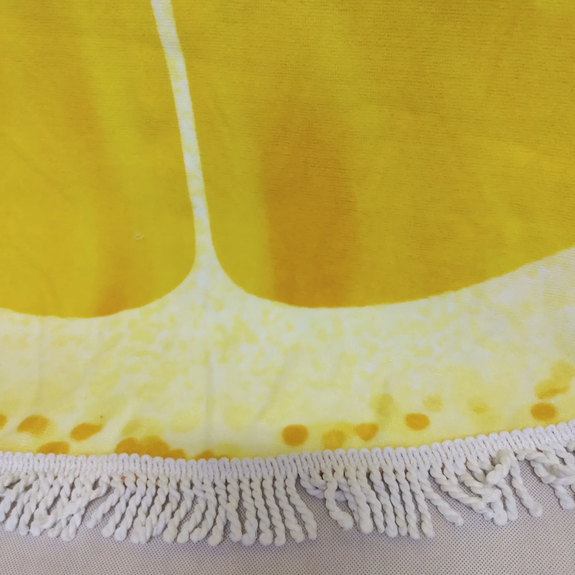 
Microfiber Lemon fruit round beach towel 