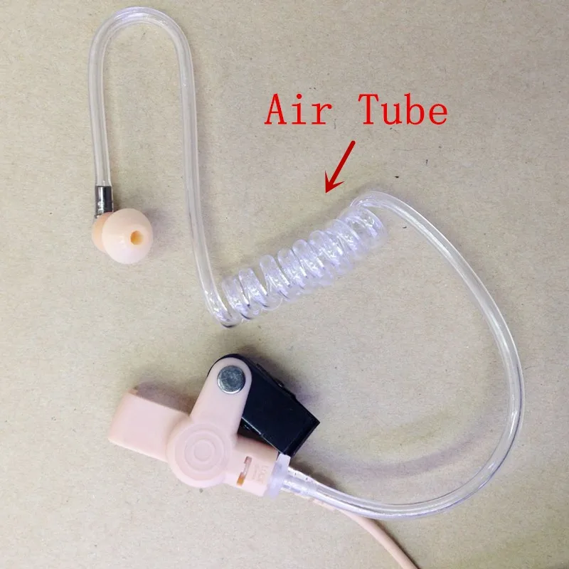 
Big Long PTT Clamp Clear Air Tube 2pins K plug headphone for Kenwood Baofeng Puxing TYT Weierwei etc Walkie talkie 