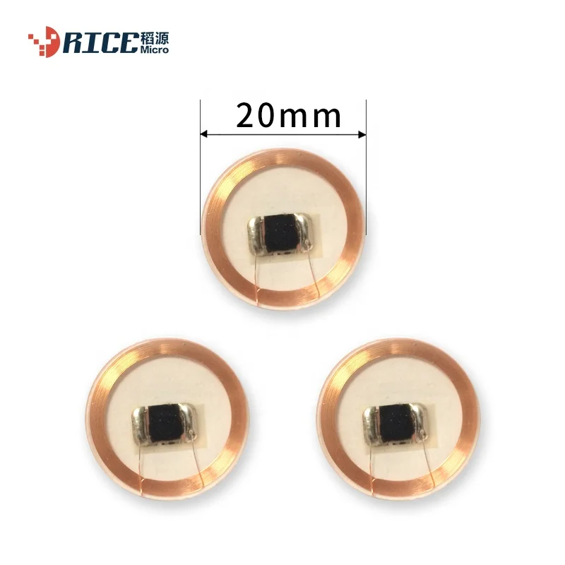 
Rice Micro10*10 rounded coil 125khz Chip RFID Inlay 