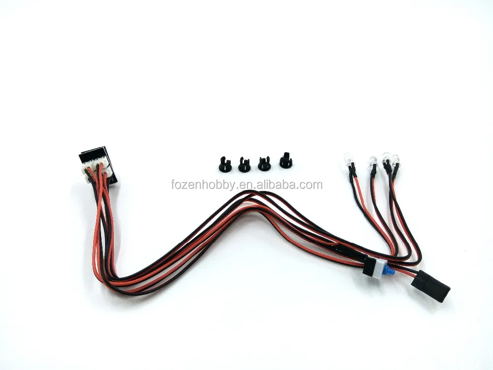 RC Car Truck 4 LEDs Head & Tail White & Red Light for Drift car,Mini savge,Rock Crawler