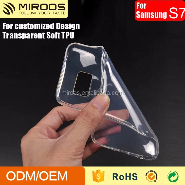 Прозрачный Clear Мягкий ТПУ Пустой Чехол Для Samsung S7 Крышки Мобильного Телефона