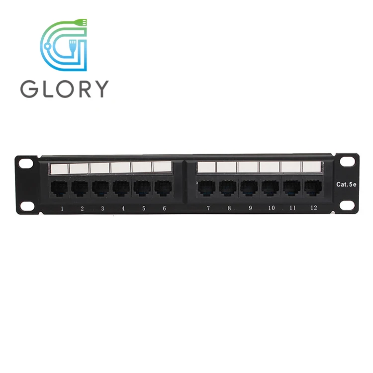 Сертификат RoHS хорошая цена патч-панель RJ45 UTP с 12 портами Cat