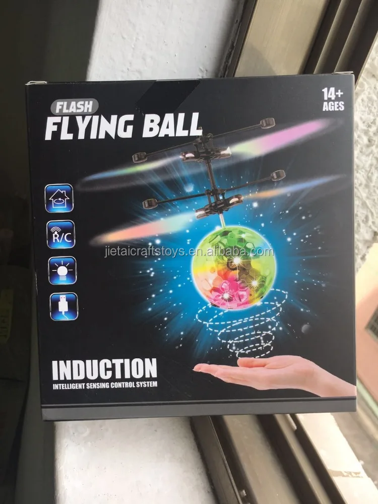 Hot sell induction toys flash flying ball for children sensor flight ball with light