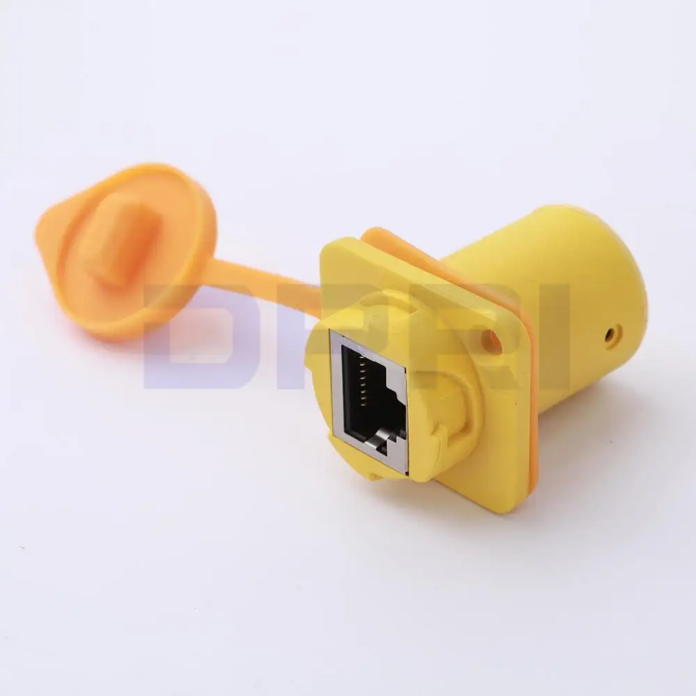 RJ45 waterproof Connector Sockets Female Ethernet Panel Mount Jack Plug IP65
