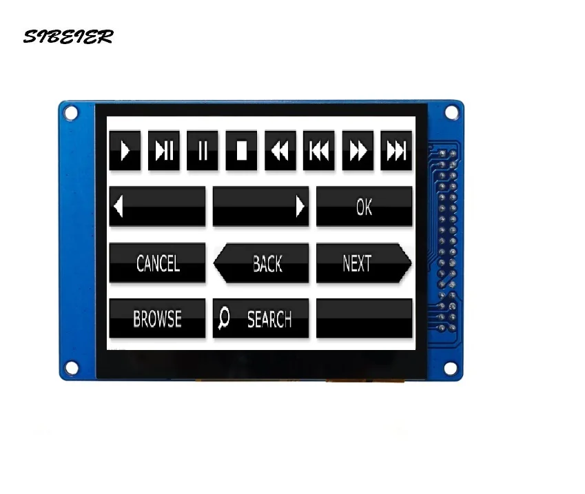 3.5 inch lcd display screen 320*240 with capacitive touch SPI interface programmable mini lcd display