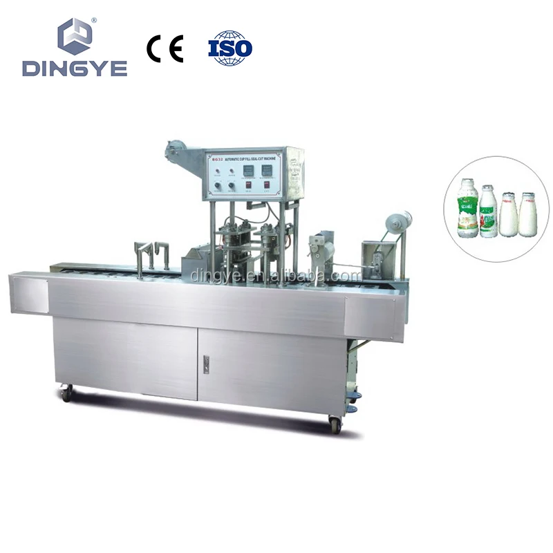 BG48S Automatic milk bottle filling and sealing machine Foil cut-form-seal in one time,save foil device