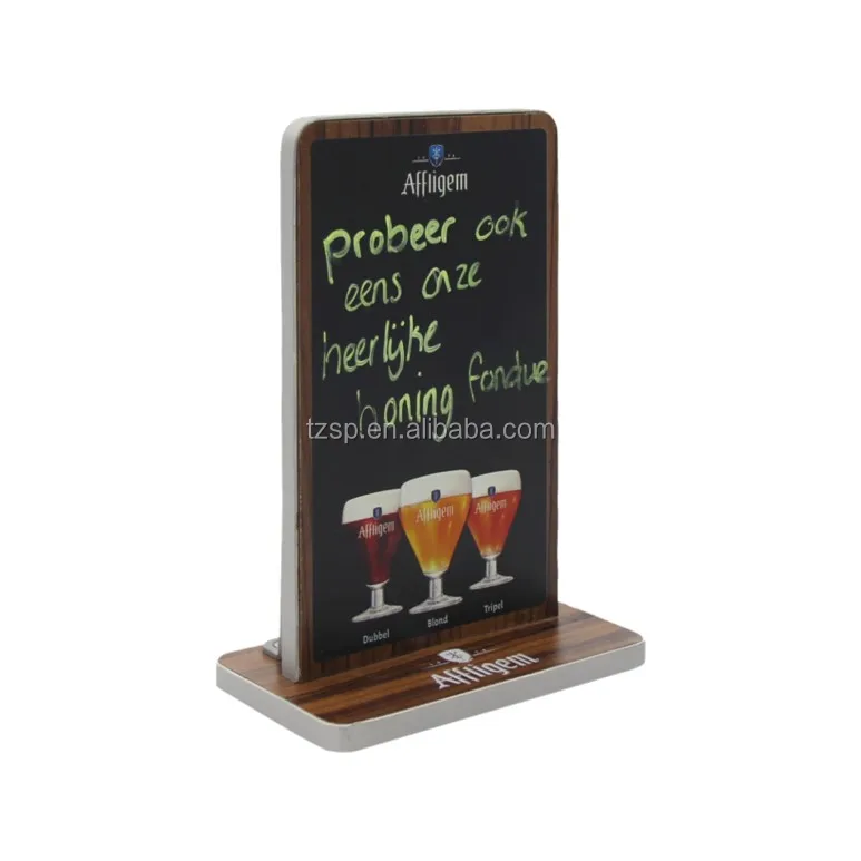 Menu Sign wooden table Display Stand Mdf Wooden Base Holder On Sale