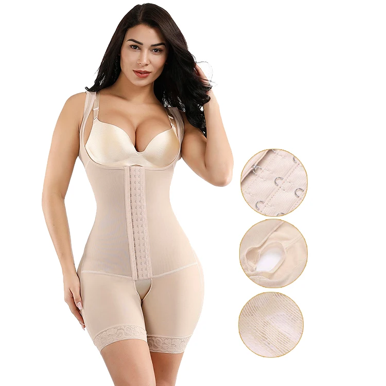 
Wholesale Plus Size Adjustable 3 Hooks Abdominal Control Slimming Body Shaper Shapewear For Women 