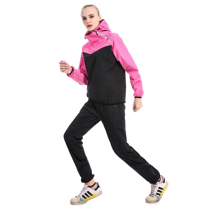 Спортивный костюм-сауна Yisun для похудения фитнеса тренажерного зала тренировок с дополнительным капюшоном белый защитой от прорывов