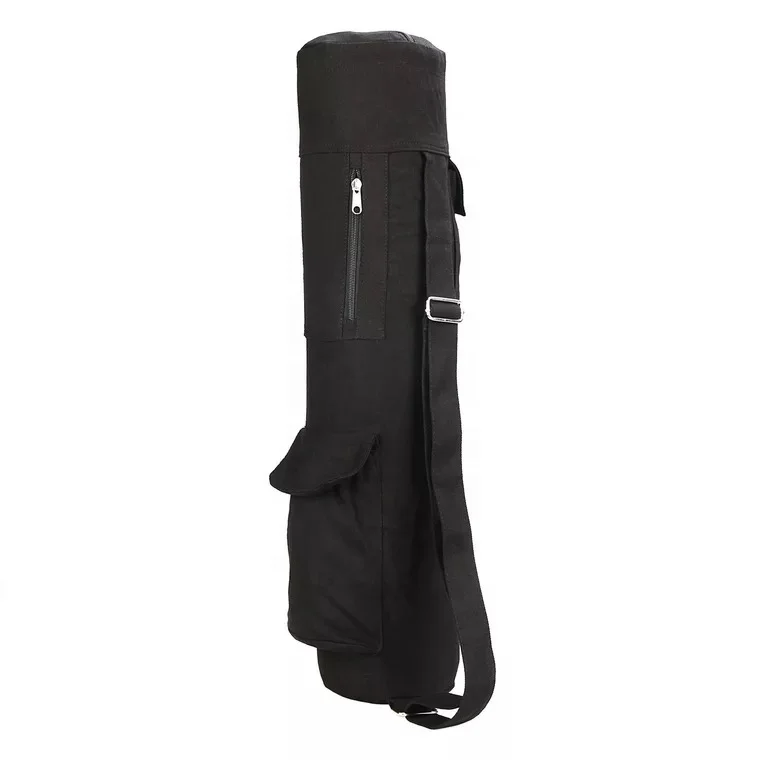 
Wholesale eco friendly large capacity pocket folded canvas custom printed travel yoga mat bag with logo 