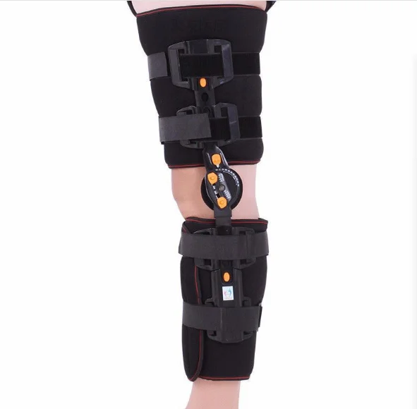 Hinged Knee Support Brace Adjustable Injury Stabilization After ACL, PCL, MCL or LCL Operation Post Operative Knee Support
