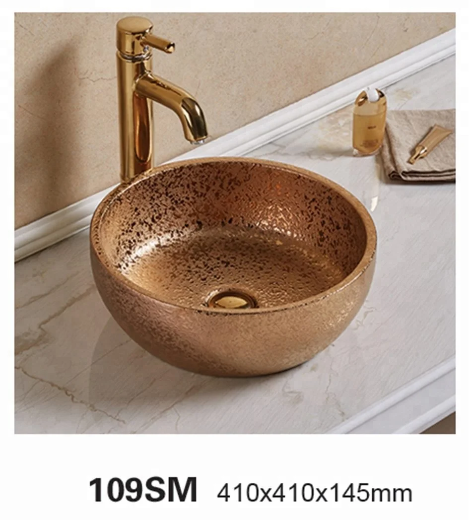 round porcelain wash basin ceramic bathroom vanity top sink red lavabo bowl