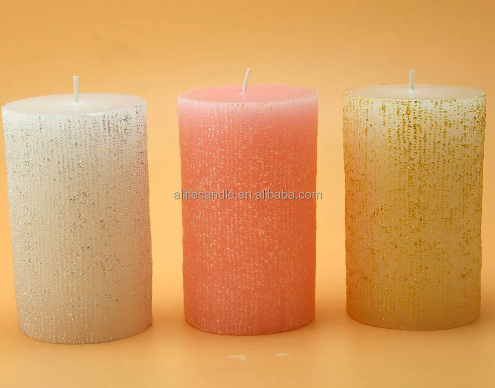 
Home decorative craft paraffin wax carved pillar candle scented luxury 