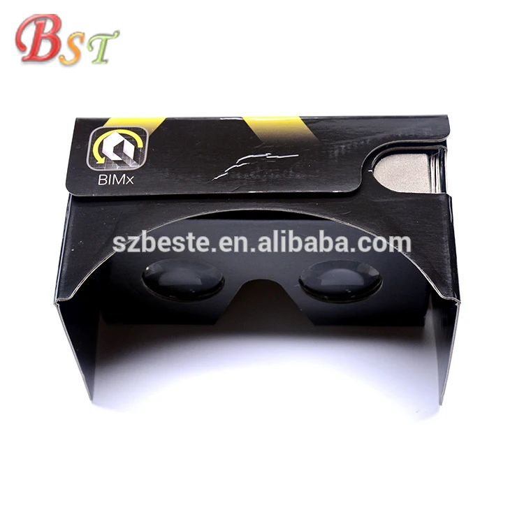 3d vr glasses virtual reality google cardboard 2.0 with 37mm&34mm biconvex lens