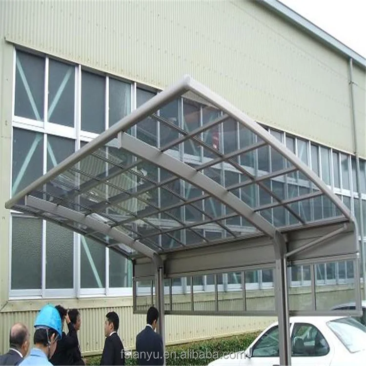 
elegant cable-stayed polycarbonate cantilever carport 