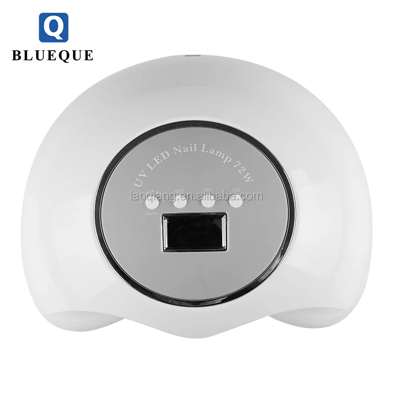 BLUEQUE Sun white light 72W gel uv led cordless nail lamp for two hand