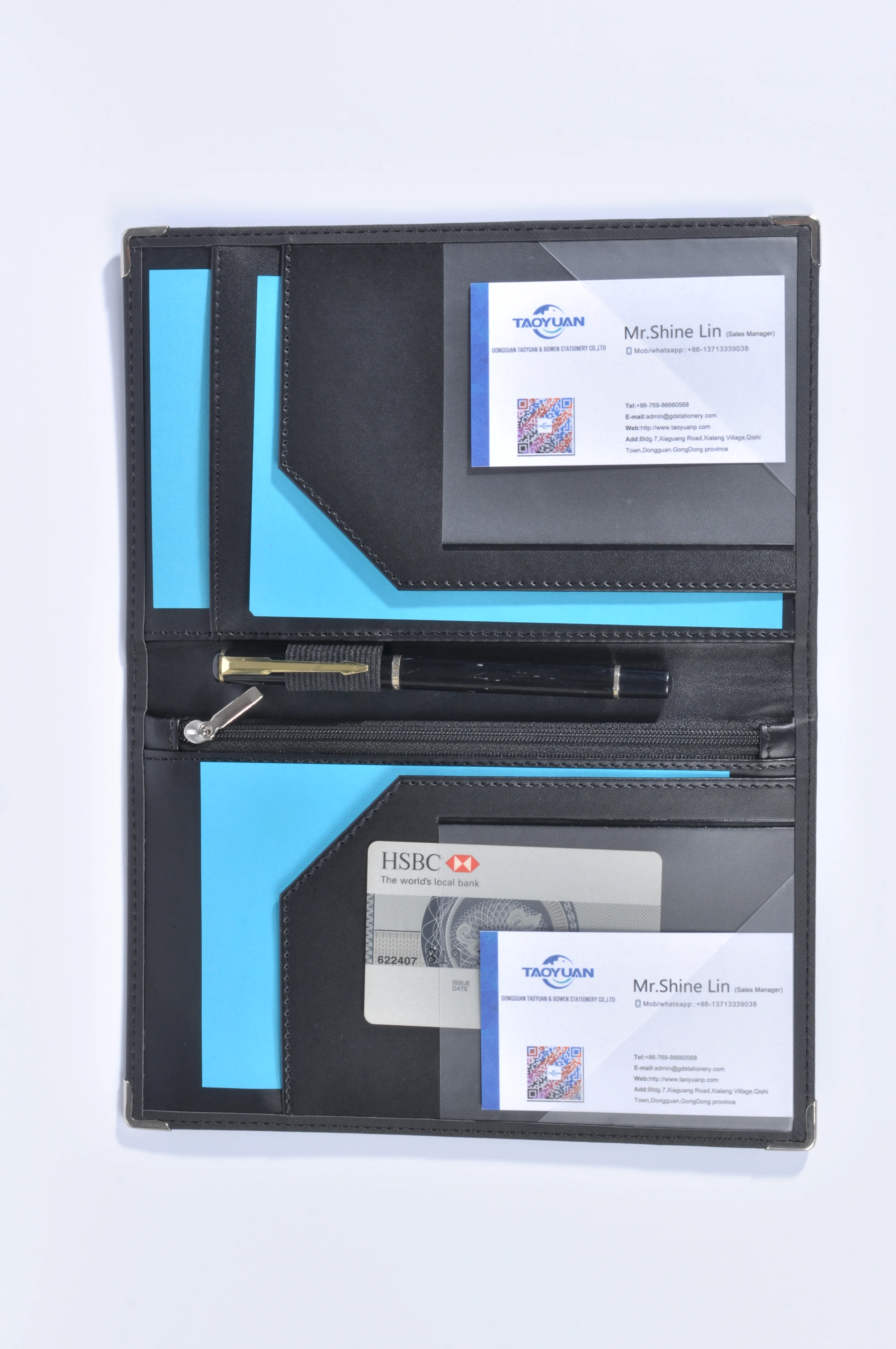 Папка-органайзер для серверов, кожаный расширяющийся бумажник для официантов или мужской тонкий зажим, папка для файлов, кредитных карт BOWEN