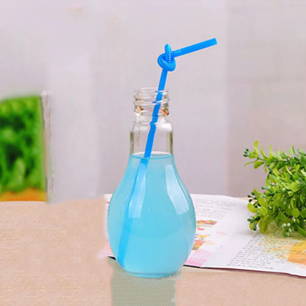 BPA free milk juice portable mini plastic light bulb bottle,bulb bottle plastic