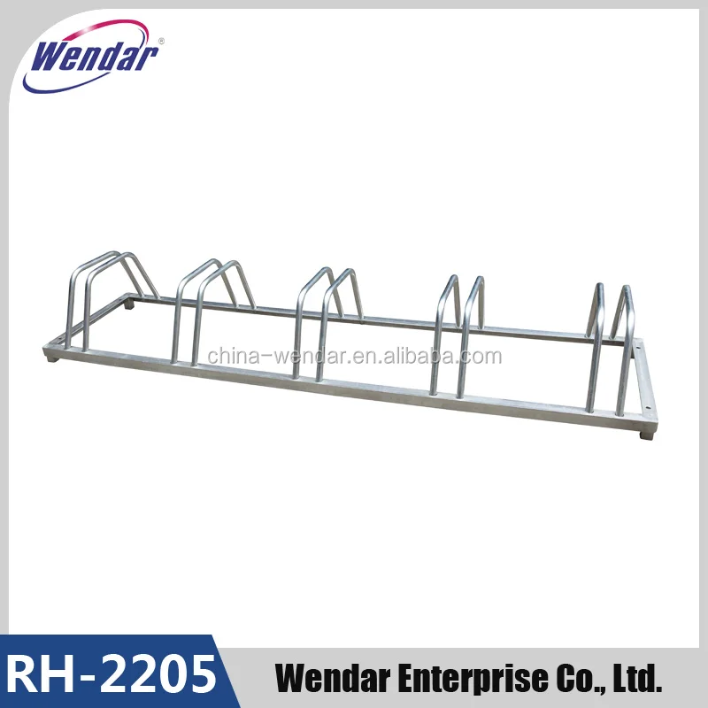 High Quality 5 Bike Standing Rack In Public , Galvanized Bicycle Parking Stand, Bike Bicycle Floor Parking Rack Storage Stand