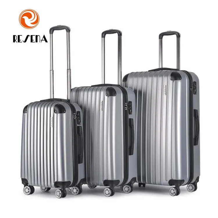 20 24 28 INCHES 3PCS ABS TROLLEY LUGGAGE SET SUITCASE 3PCS TRAVEL CASE SET with Resena